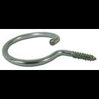 2" Diameter Bridle Ring for Wood, 1/4" Lag Thread, Zinc Plated