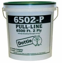 Pull Line, 20 lb. load, 6500 ft. length, Blue/White, 200 lb. tensile strength, Pail