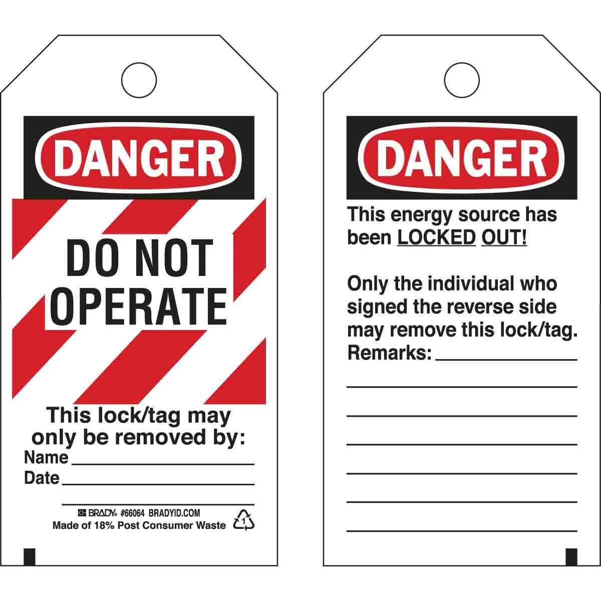 LOCKOUT TAGS