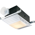 Broan 70 CFM Ventilation Fan/Light with White Plastic Grille, 4.0 Sones