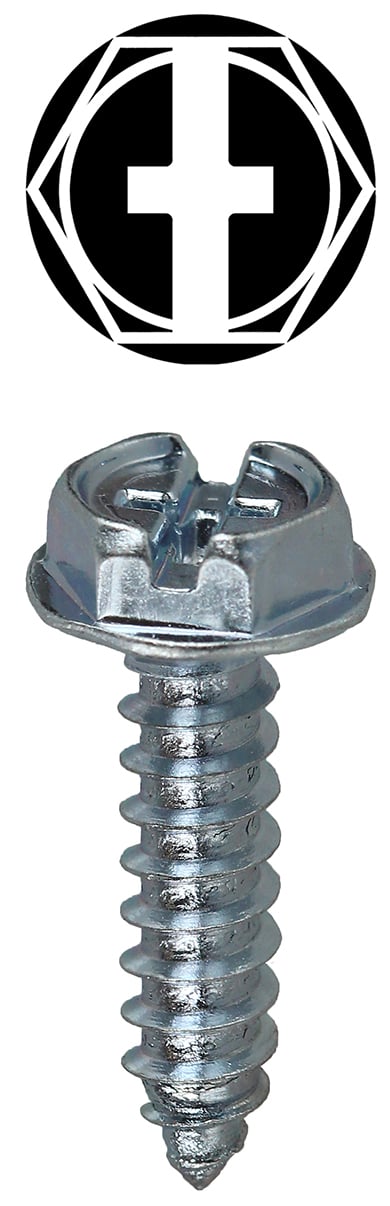 10HX Sheet Metal Screw Kit, Steel, Hex Washer Head, Hex/Phillips/Slotted Drive, 210 Pieces
