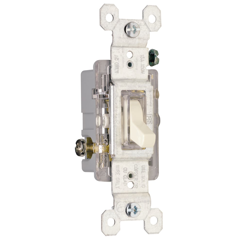 660LASLG 15 Amp, 120V Trademaster Single-Pole/Illuminated Toggle Switch, Light Almond
