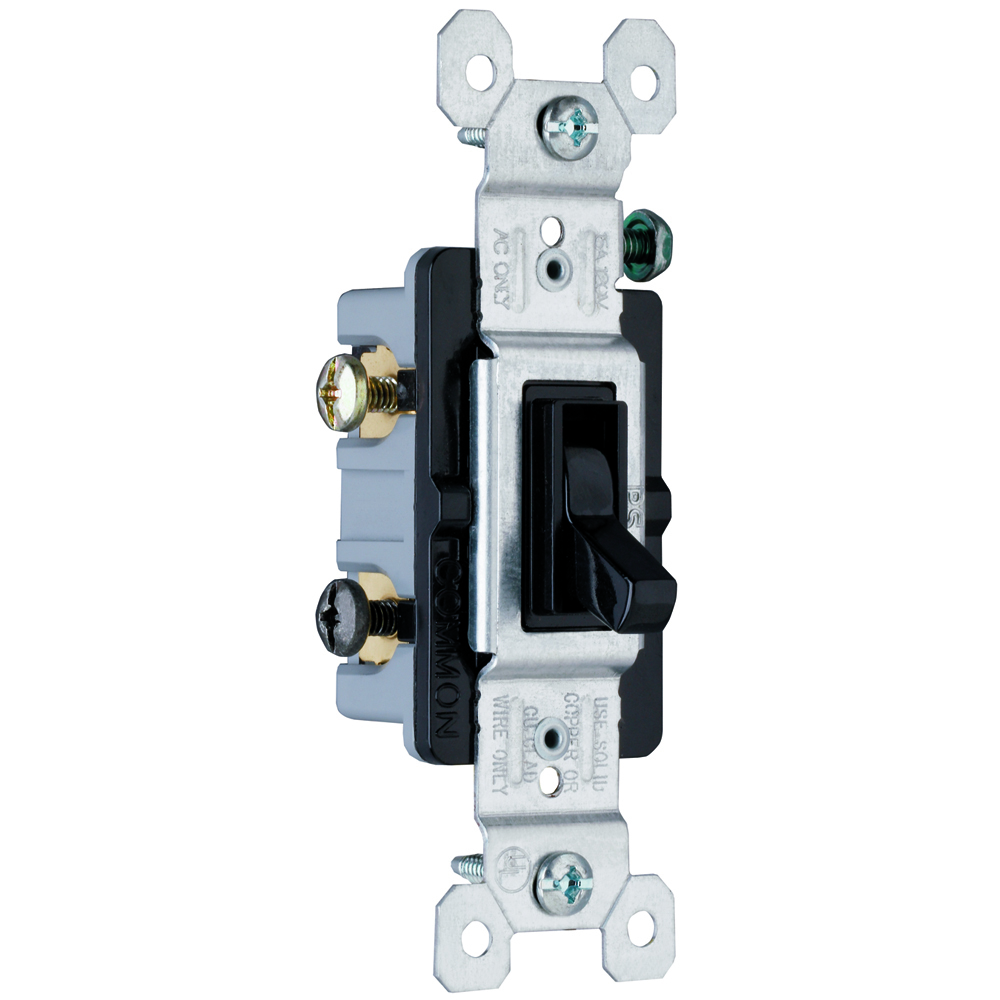 NAFTA-Compliant Triple Pole, Grounded Terminals, 15 amps, 120 volts, Black.