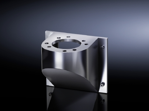 Wall console CP 40, stainless steel, Front, hole  9 mm, produkt group: Used with static loads ranging from 400 to 1800 N. Endless possibilities for combination, with a broad diversity of functions. Reliable cable protection in all applications. Perfect planning tool for fast, safe design of the support arm system to suit your application.