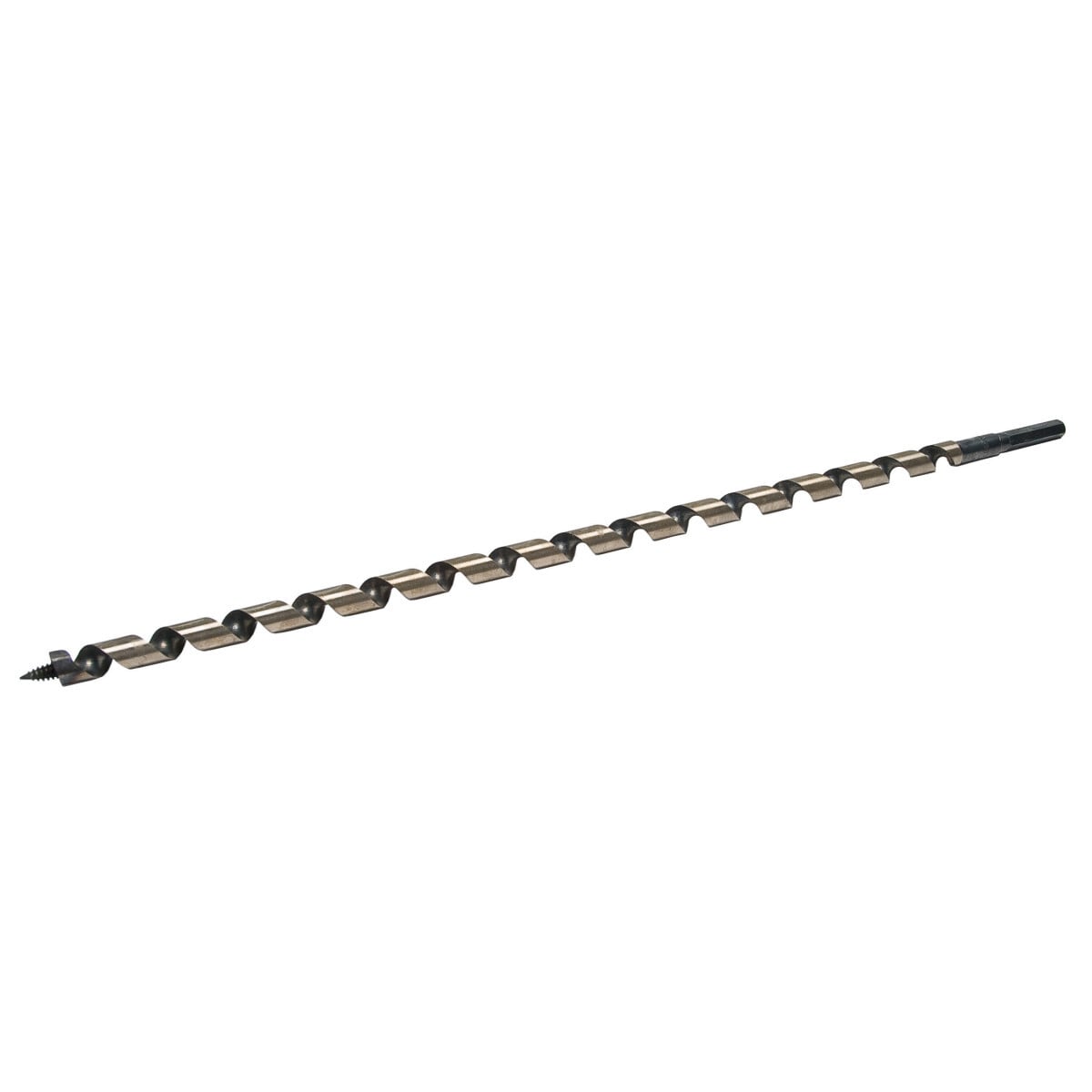 Nail Eater Extreme 1/2" (12.7 mm) hole diameter.  18" (457.2 mm)overall length.  Improved cutting edge provides 30 percent longer life span.  Patented new design for improved cutting and cleaner holes.  Self-feeding screw point draws bit through wood.  Unique patented design cutting angle - smoother starts, reduced cutting loads.  Made of super tough, heat-treated steel.  Cuts through nails and provides longer life.  Shorty bits - for working in tight places, yet still can go through three abutting 2 x 4s.