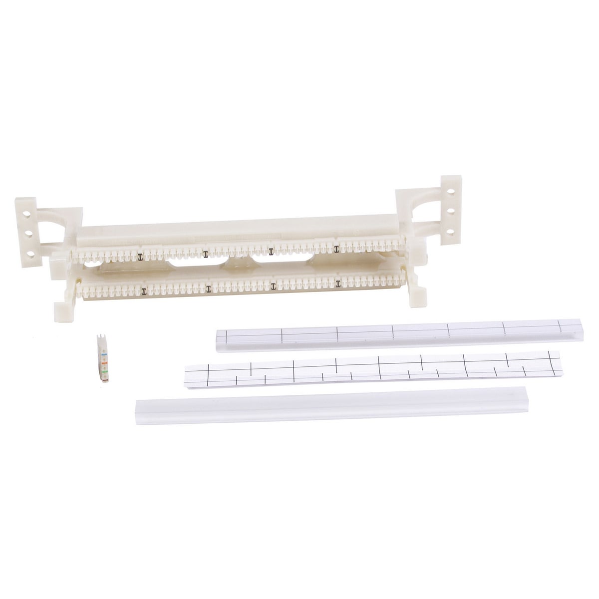 110BLK50FTK4 Field Termination Kit, 110 Style Block, 26 to 22 AWG Wire Gauge, 50 Pair Count, Cat 5e, White