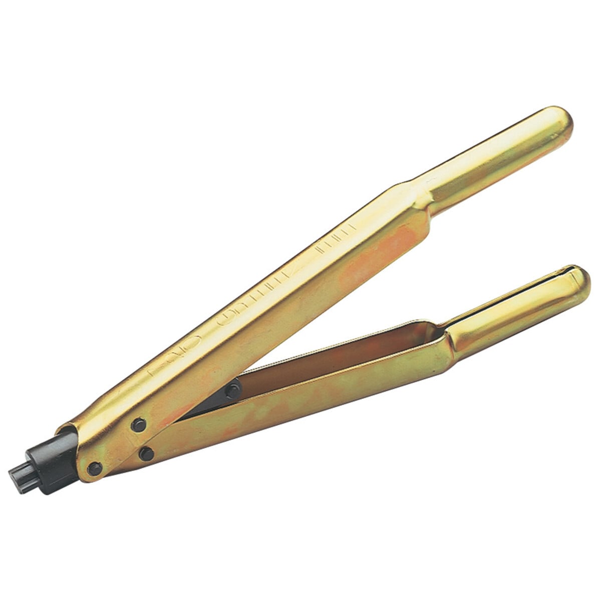 Eliminates time-consuming hand sawing and filing when making keyways for push-button switches.     Use as a nibbler to make wider or deeper keyways.     Punches 1/8 IN (3.2 mm) or 3/16 IN (4.8 mm) keyways for 7/8 IN (22.5 mm) or 1-7/32 IN (30.5 mm) push-button holes.