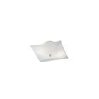 This basic 2-light, square ceiling light features a White finish with white glass shade.
