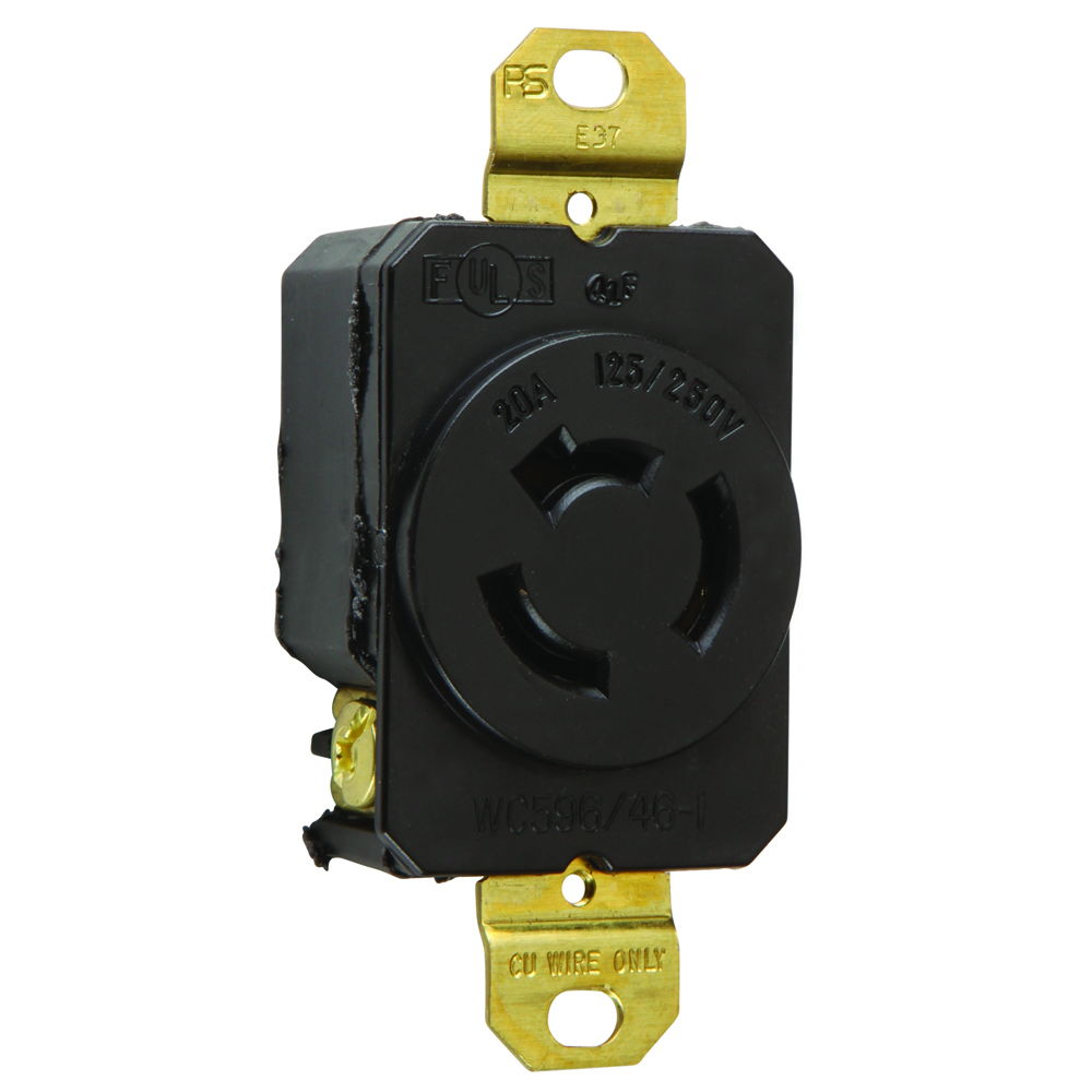 Turnlok Receptacle 3pole 3wire 20amp 125/250v