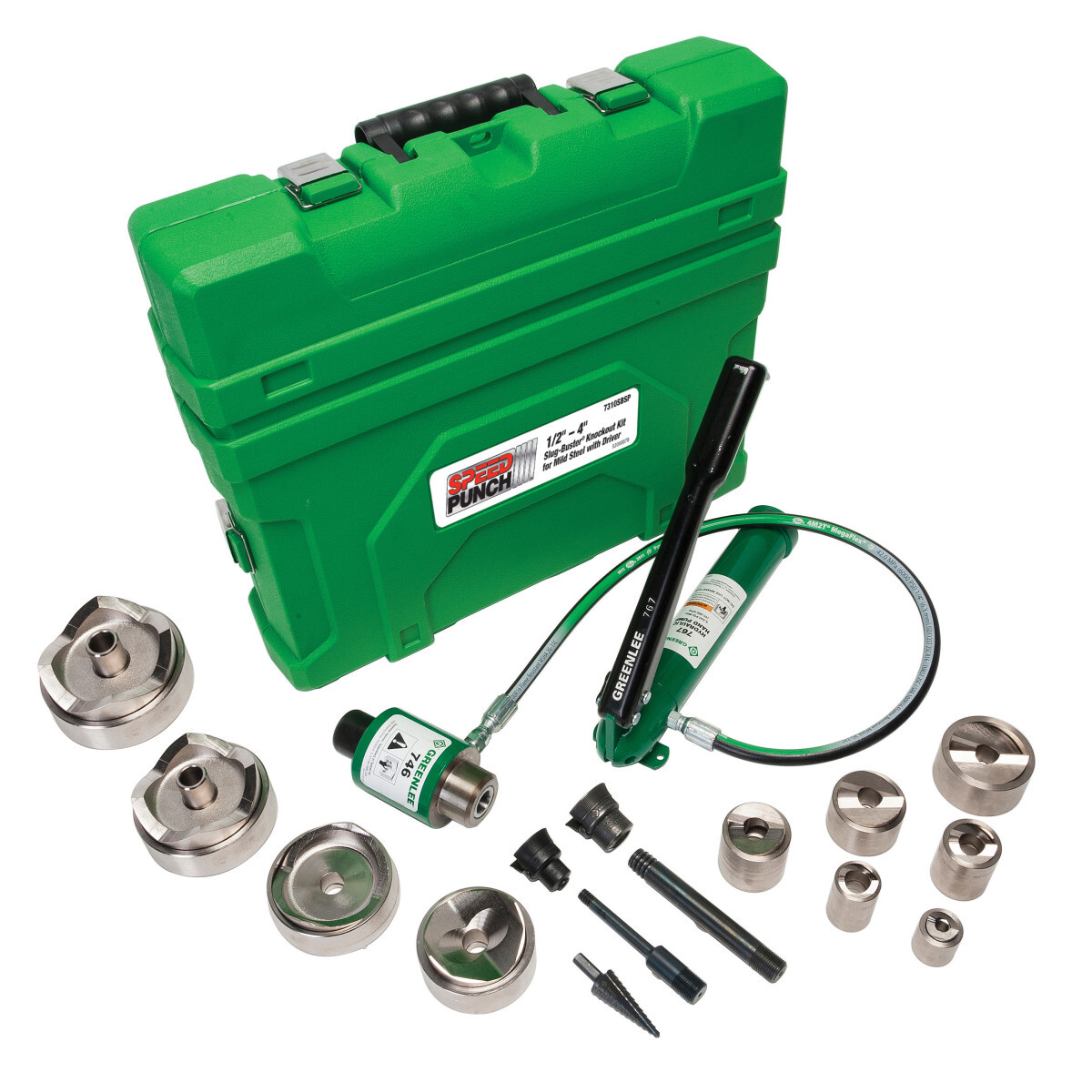 Speed Punch Knockout Kit.  1/2" - 4"   For use Hydraulic Driver for mild steel.