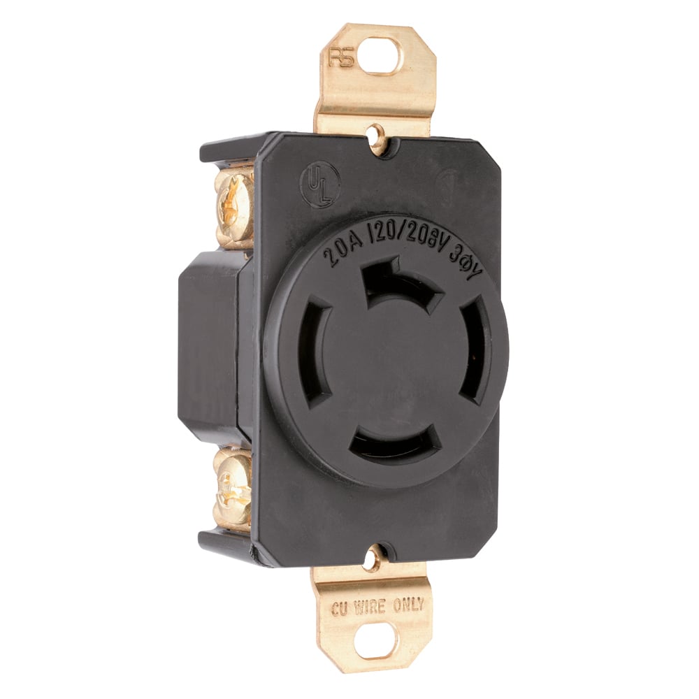 Receptacle 4wire 20amp 120/208volt Turnlok