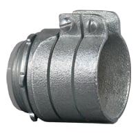 Flexible Metal Conduit Straight Connector, 3 inch, Malleable Iron, Zinc Electroplated