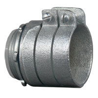 Flexible Metal Conduit Straight Connector, 3-1/2 inch, Malleable Iron, Zinc Electroplated