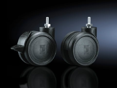 Twin castors, color: Black