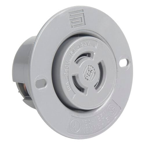 Flanged Outlet 15amp 125volt 10amp 250volt Turnlok