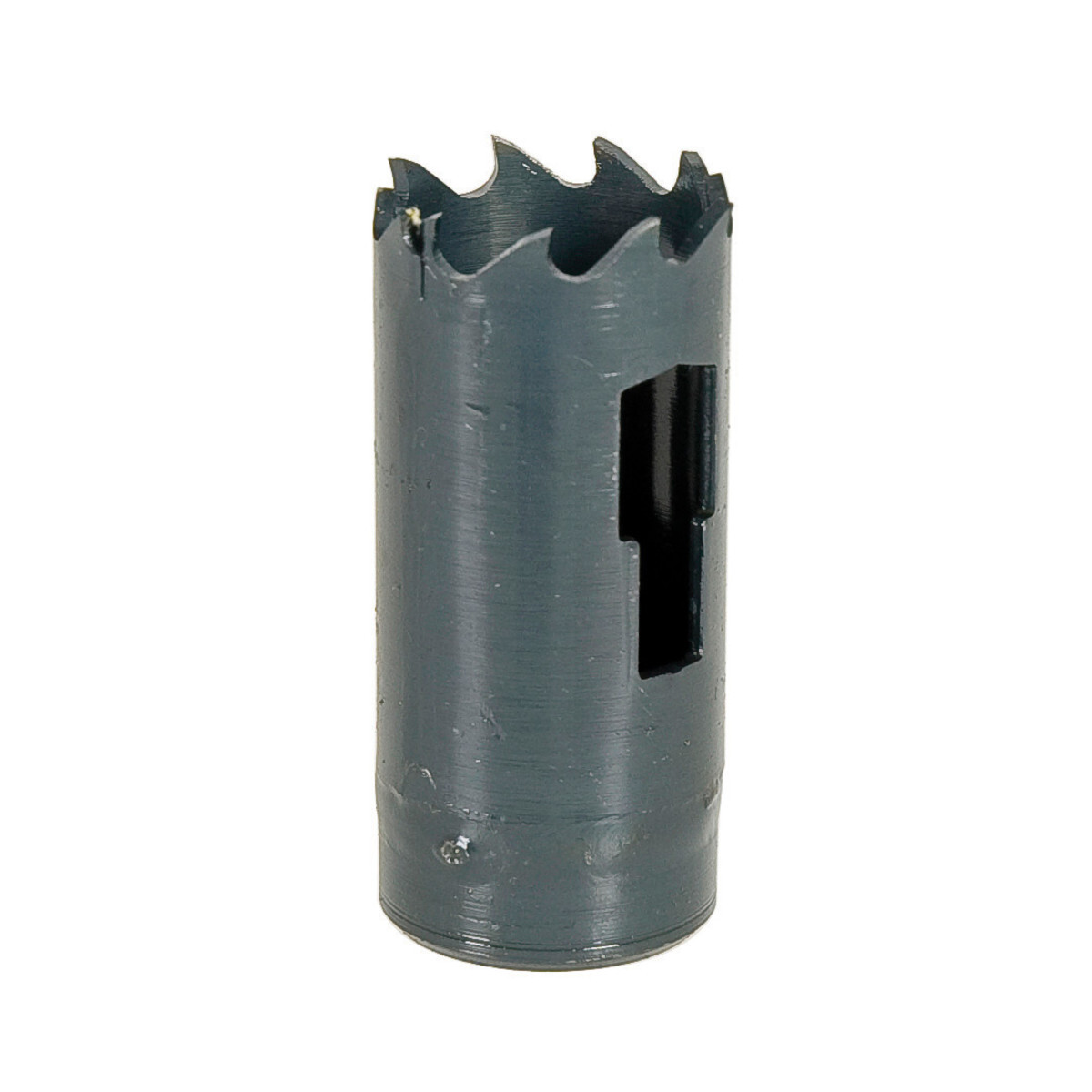Bi-Metal Hole Saw, Actual Hole Size 1" (25.4 mm).  Cut through steel, tin, aluminum, fiberglass, wood and plastic.  Deep 1-5/8" (41.3 mm) cutting depth allows for cutting through 2" x 4" wood studs.  Extra-tough bi-metal blade- we use the highest grade oftool steel to outlast competitor's blades. That beats premature saw replacement and saves you money.  Steam oxide finish - no paint to gum up and slow cutting.  The saw runs cooler for longer life and better performance.  Extra-thick backplate minimizes vibration for smoother, easier, less tiring cutting.  Made in USA.