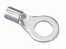 IDEAL, Ring Terminal, Bare Ring, Cable Size: 8 AWG, Stud Size: 10 IN, Number Of Holes: 1, Insulation: Non-Insulated, Material: Tin Plated Brass