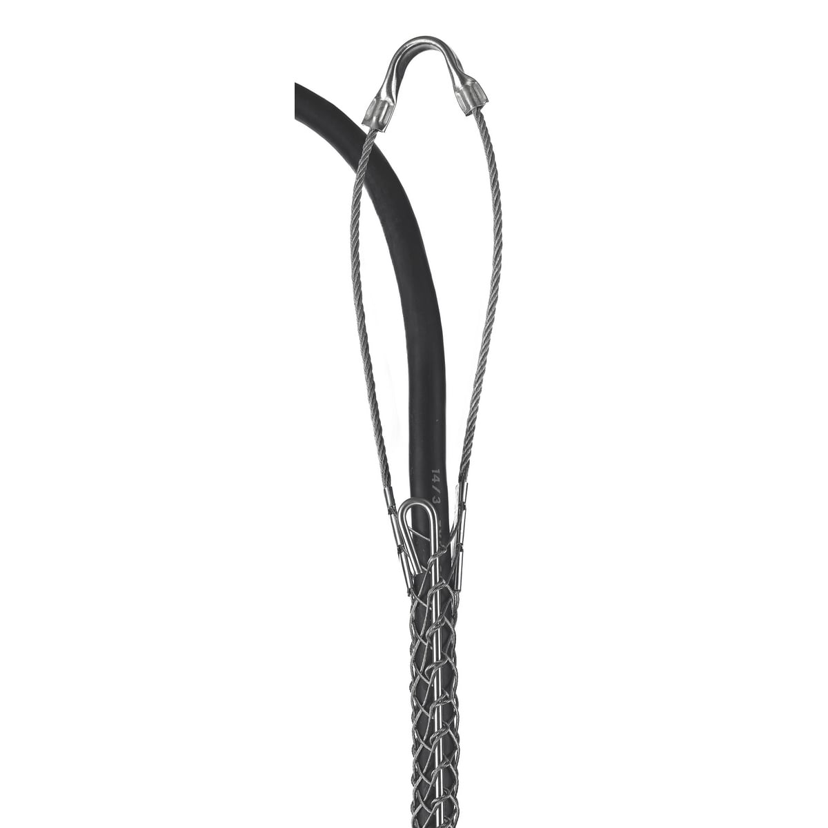 Support Grips, Single Eye, Single Weave, Split Mesh, Rod Closing, Tin-Coated Bronze, 1.75-1.99"