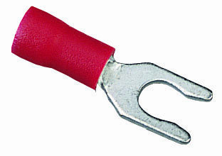 IDEAL, Spade Terminal, Vinyl Snap Spade, Cable Size: 22 - 18 AWG, Stud Size: 8 IN, Insulation: Vinyl Insulated, Material: Tin Plated Brass