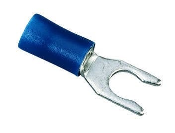 IDEAL, Spade Terminal, Vinyl Snap Spade, Cable Size: 16 - 14 AWG, Stud Size: 8 IN, Insulation: Vinyl Insulated, Material: Tin Plated Brass