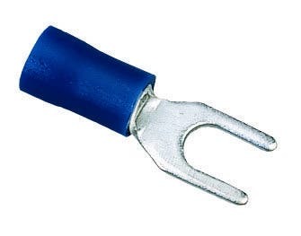 IDEAL, Spade Terminal, Vinyl Spade, Cable Size: 16 - 14 AWG, Stud Size: 6 IN, Insulation: Vinyl Insulated, Material: Tin Plated Brass
