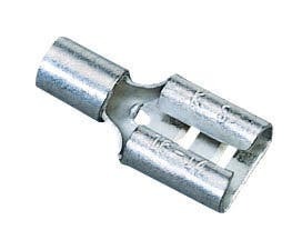 IDEAL, Disconnect Terminal, Bare, Wire Size: 16 - 14 AWG, Voltage Rating: 300 V, Material: Brass, Finish: Tin-Plated, Connection: Female, Stud Size: 0.110 IN X 020 IN, Temperature Rating: 105 DEG C