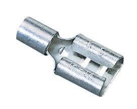 IDEAL, Disconnect Terminal, Bare, Wire Size: 16 - 14 AWG, Voltage Rating: 300 V, Material: Brass, Finish: Tin-Plated, Connection: Female, Stud Size: 0.187 IN X 0 20 IN, Temperature Rating: 105 DEG C
