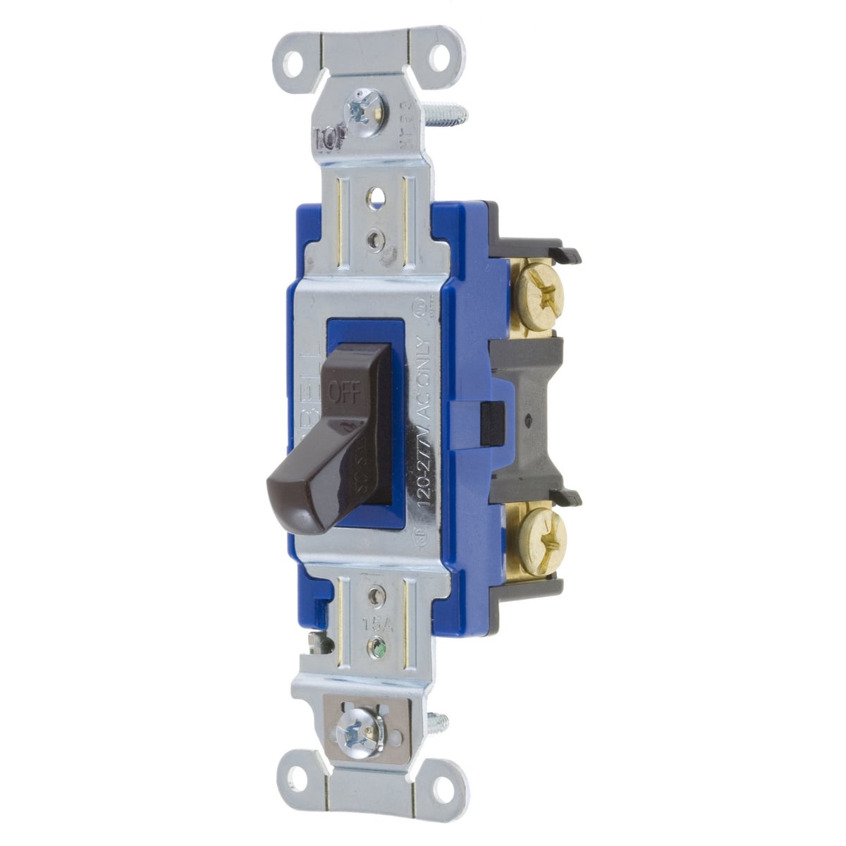 1201B General Purpose Heavy Duty Standard Toggle Switch, 120 to 277 V AC, 15 A, 4155 W Power Rating, 2-Position Contact