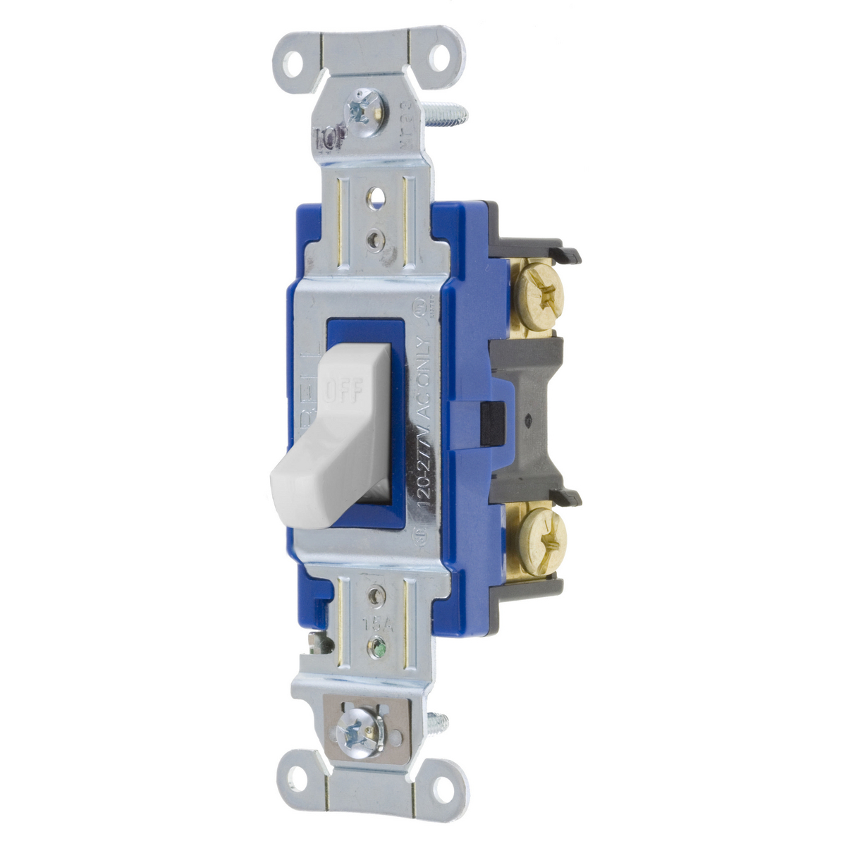 1203W 3-Way General Purpose Heavy Duty Standard Toggle Switch, 120 to 277 V AC, 15 A, 4155 W Power Rating, 2-Position Contact