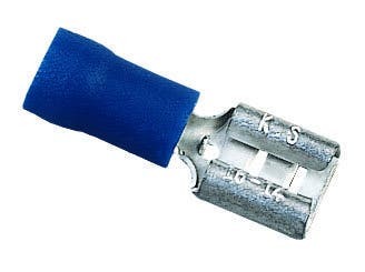IDEAL, Disconnect Terminal, Vinyl Insulated, Wire Size: 16 - 14 AWG, Voltage Rating: 300 V, Insulation: 0.185 IN Diameter, Connection: Female, Tab Size: 0.250 IN X 032 IN, Temperature Rating: 75 DEG C