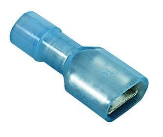 IDEAL, Disconnect Terminal, Fully Insulated, Wire Size: 16 - 14 AWG, Voltage Rating: 300 V, Material: Nylon, Insulation: 0.185 IN Diameter, Connection: Female, Tab Size: 0.250 IN X 032 IN, Temperature Rating: 105 DEG C