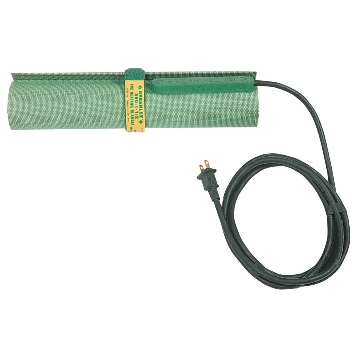 PVC Heating Blanket for 1/2" - 1-1/2" PVC makes bends, offsets or saddles for PVC fast and easy.  Easy to use: wrap blanket around PVC, secure with hook and loop strap.  Built-In stiffeners help keep the blanket tight to the PVC surface.  Remove blanket and form bend by hand.  Controlled, even heating for uniform bending.  Heavy-Duty cord and thermostat for long life.     Temperature over 300 F (149 C).