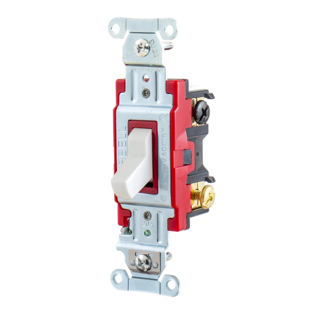 Switches and Lighting Controls, Hubbell- PRO Series, Toggle Switches, General Purpose AC, Three Way, 20A 120/277V AC, Back and Side Wired, White