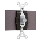 Single Pole, Double Throw Switch, 15 amps, 120/277 volts, Gray.