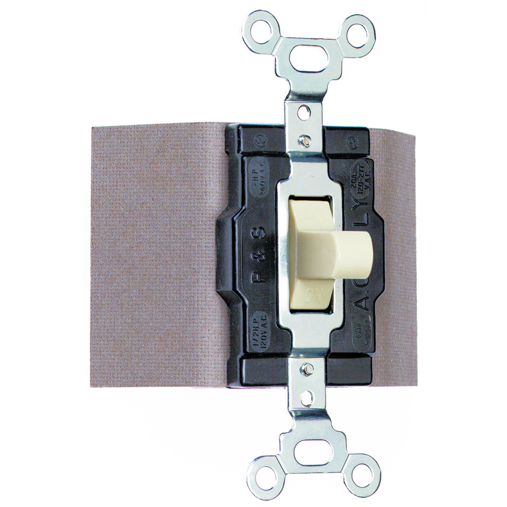 Single Pole, Double Throw Manual Control Switch, 20 amps, 120/277 volts, Light Almond.