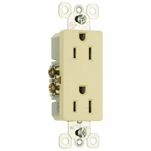 Sierraplex Receptacle,15amp 125volt, Screw Terminal and, Speedwire, Ivory