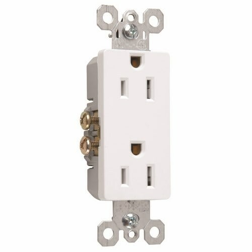 Sierraplex Receptacle,15amp 125volt, Screw Terminal and, Speedwire, White