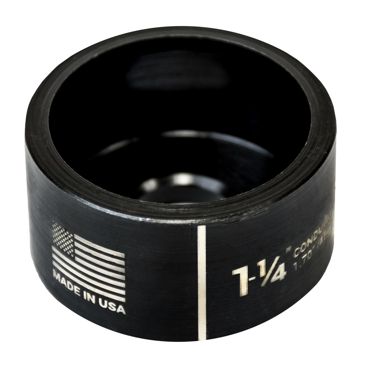Replacement Die for 1-1/4" Conduit Size for Standard Round Knockout Punches. Actual Hole Size 1-11/16 (43.2mm)