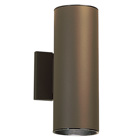 This Wall Cylinder features a unique two light design that shoots light both up and down your walls. It includes our Architectural Bronze finish and uses BR-30 bulbs which produce 65-watts (max.) of pure light. It measures 12in; high and is U.L. listed for damp location.