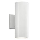 This Wall Cylinder features a unique two light design that shoots light both up and down your walls. It includes our White finish and uses BR-30 bulbs which produce 65-watts (max.) of pure light. It measures 12in; high and is U.L. listed for damp location.