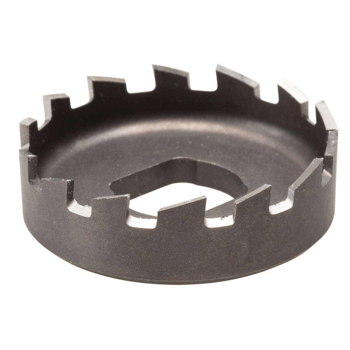Ultra Cutter 2"  (50.8 mm) actual hole size.  Lasts 10 times longer thanstandard hole saws.  Precision-ground teeth cut smooth, burr-free holes with ease.  1/4" (6.35 mm) capacity.  Durability and speed provide low cost per hole.  Split-point pilot drill prevents walking - makes accurate hole placement easy.  Spring-loaded slug ejector saves time.  No tool required to change cutter sizes.  Less chance of broken teeth because the saw body is machined out of solid, high-speed steel.