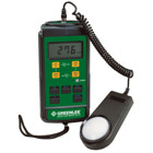 Measures incandescent, fluorescent, metal halide, high-pressure sodium and halogen lamp output.     Color and cosine-corrected for enhanced accuracy.     Measures up to 50,000 lux.     Peak and data hold means no lost measurements.     Accessories included: (1) 9V battery and carrying case.     Lifetime Limited Warranty.