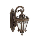 The Tournai(TM) 24in; 2 Light outdoor wall light features an ornate look with its clear seeded glass and Londonderry(TM) finish. The Tournai wall light works in a traditional environment.
