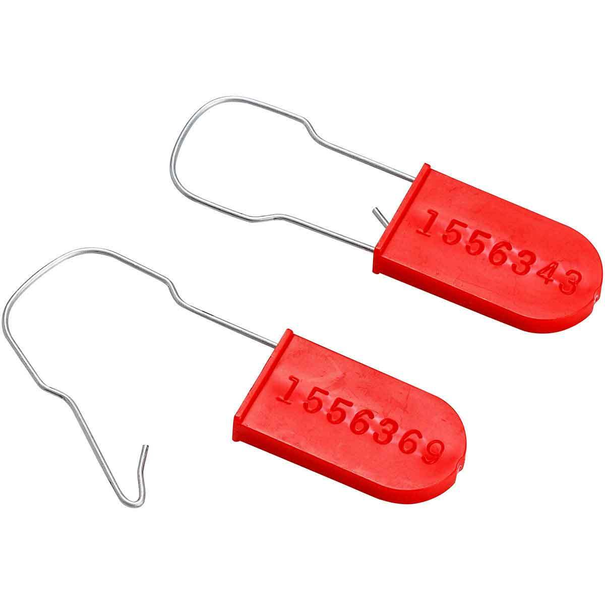 PLASTIC PADLOCK SEALS GALVANIZED RED
