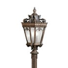 The Tournai(TM) 27in; 3 Light outdoor post light features an ornate look with its clear seeded glass and Londonderry(TM) finish. The Tournai wall light works in a traditional environment.