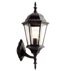 The Madison 22.75in; 1 light outdoor wall light features a classic look with its Tannery Bronze finish and clear beveled glass. The Madison outdoor wall light is perfect in a traditional environment.