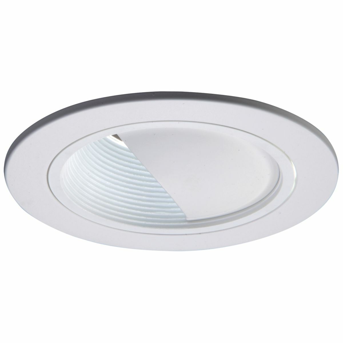 4" Trim Wall Wash White Trim and Scoop, White Baffle