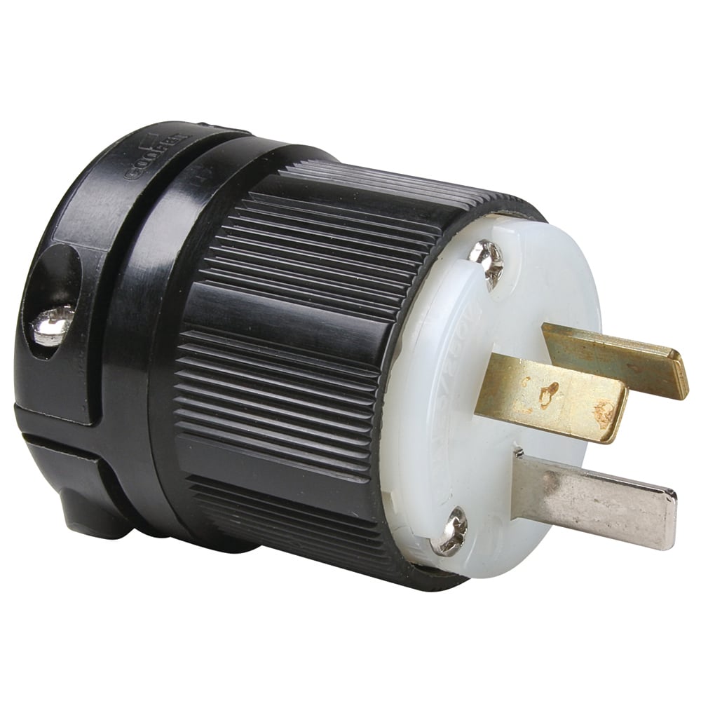Straight Blade Plug 20amp 125/250volt Rubber