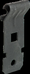 Hammer On Z Purlin Hanger (Angled), Fits 1/16-1/4" Flange (Purlin 13 to 16 Gauge), 1/4" Mounting Hole, Spring Steel