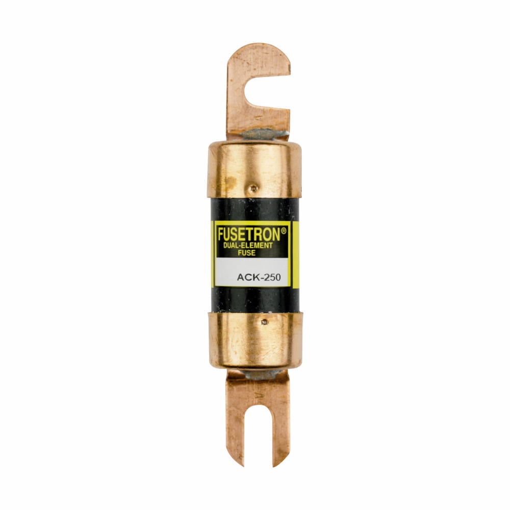 Eaton Bussmann series ACK fuse, Time-delay stud-mounted fuse, DC circuits protection for fork lift truck and battery chargers, 250 A, Dual, Non-indicating, 100 sec at 200%, 35 sec 300%, 13 sec at 500%, Stud, Standard, 80 Vdc